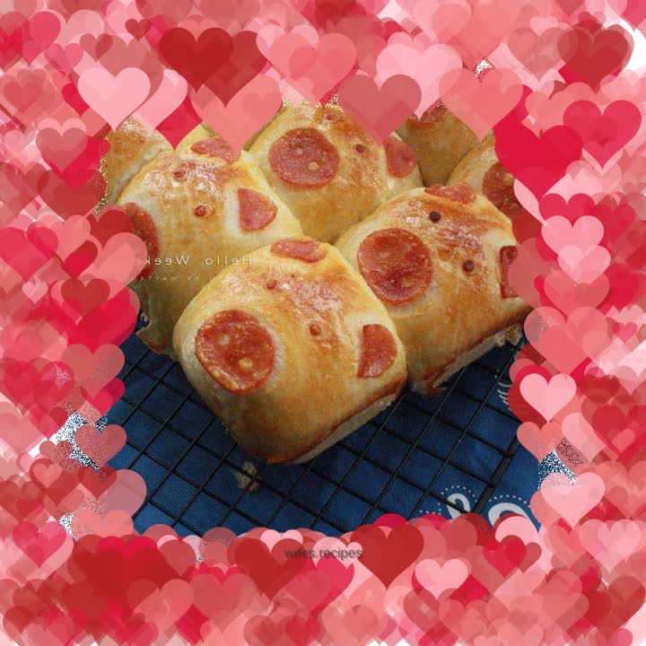 Adorable pork floss buns