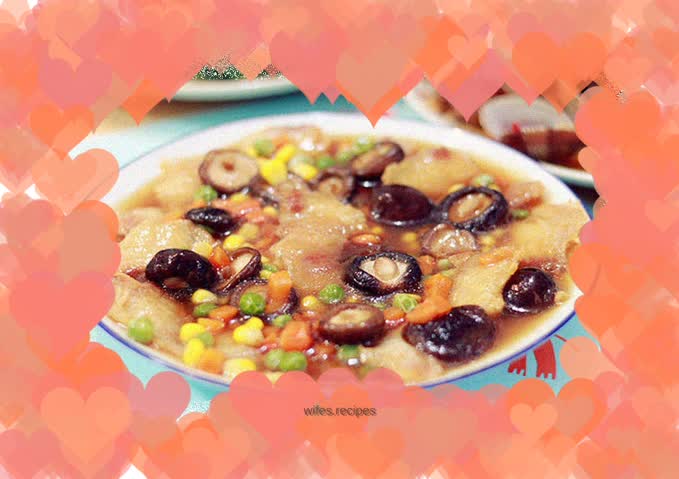 Colorful vegetable, dragon and fish