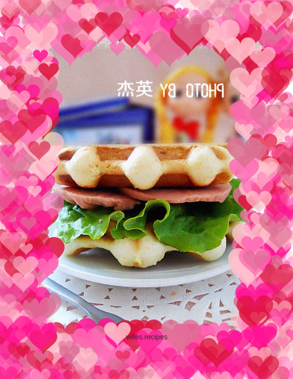 Waffle burger