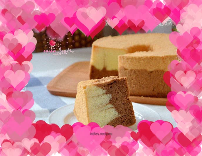 Two-color chiffon cake