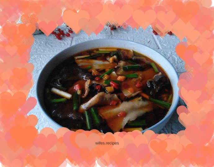 Hot and sour squid slices