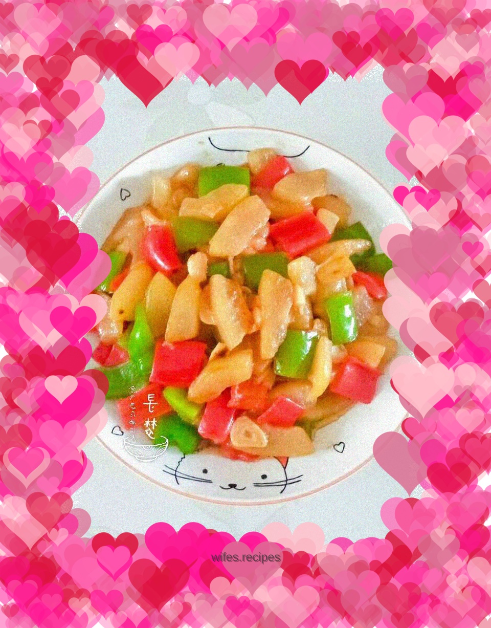 Stir-fried winter melon and pepper
