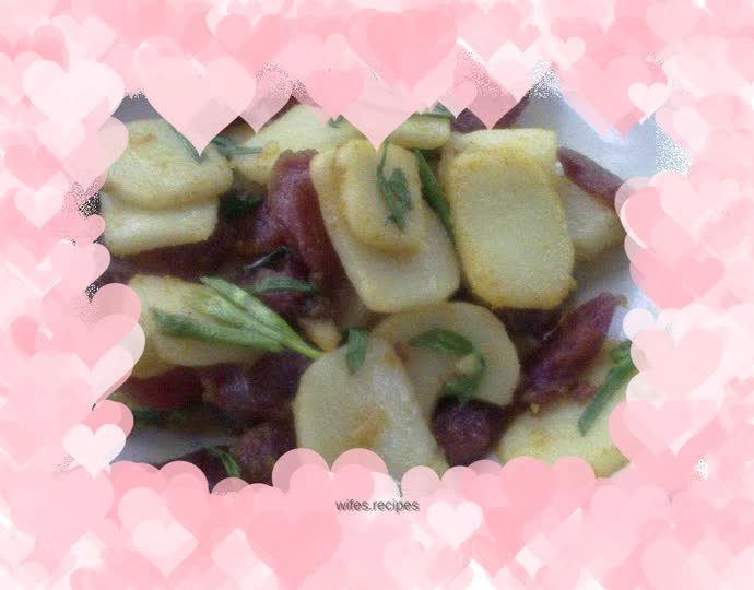 Fried Rice Cake with Chinese Sausage