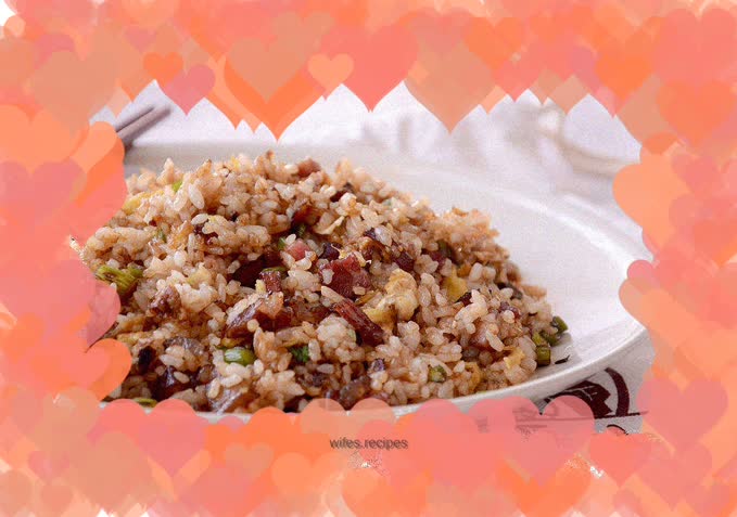 Hunan Anhua Garlic Bacon Fried Rice_Brother Shan is here for the cooking class