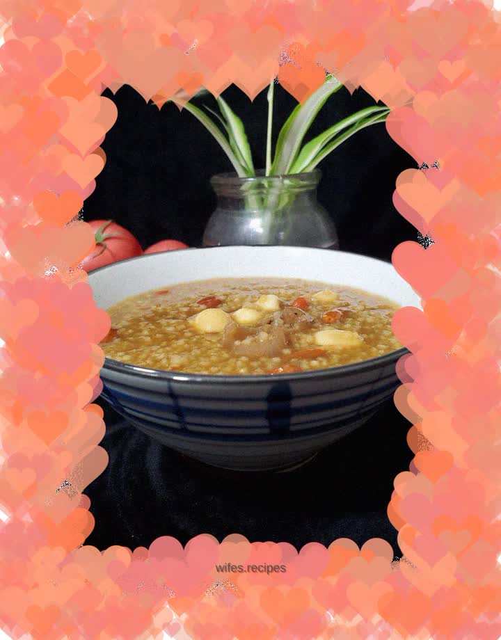 Longan, Lotus Seed, Brown Sugar Millet Porridge