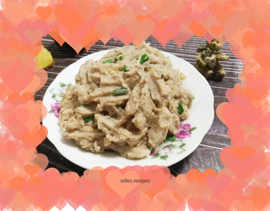 Braised bean dregs with taro and radish