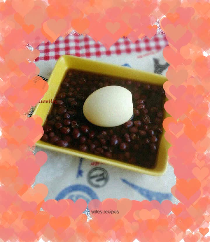 Red bean sugar water egg