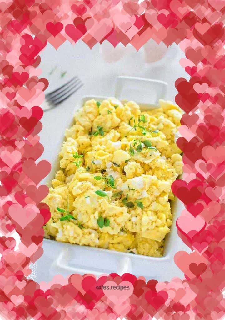 Scrambled eggs with buckwheat and bean dregs