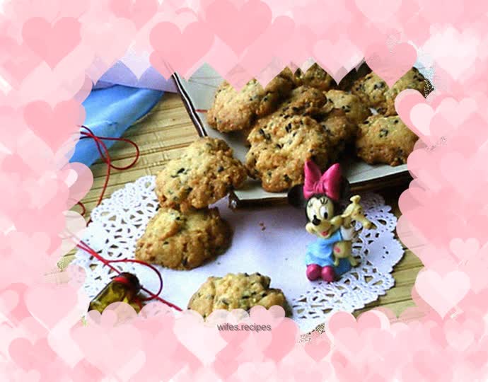 Black sesame cookies