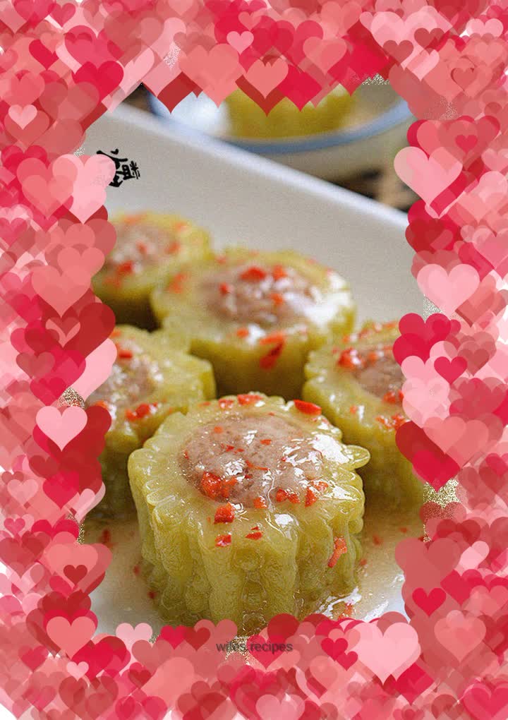 Bitter melon stuffed with meat