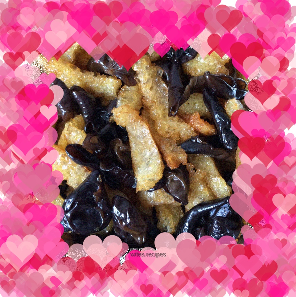Fried pork skin and fried fungus