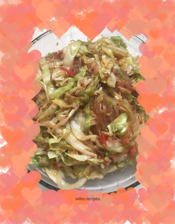 Stir-fried vermicelli with cabbage