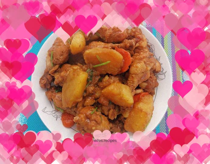 Stewed potatoes with wing root