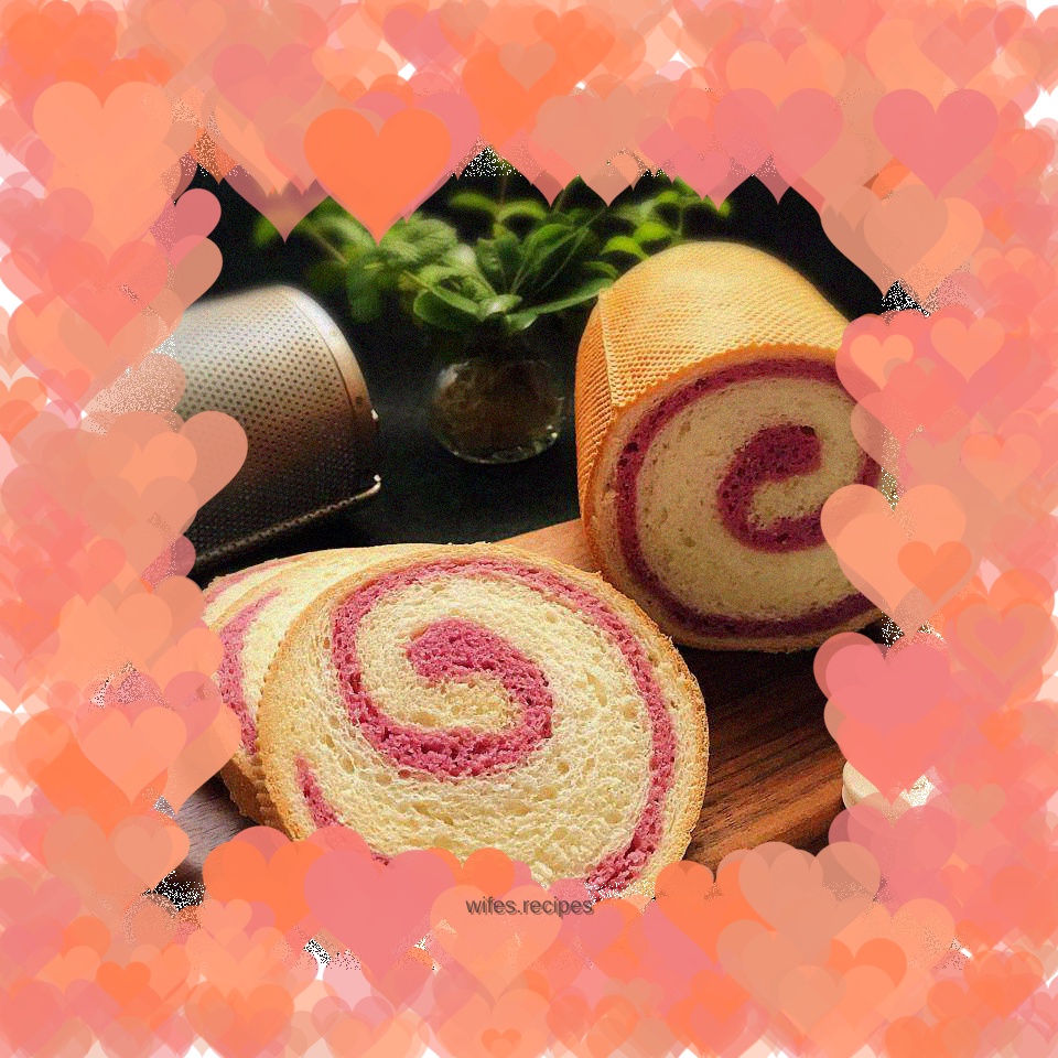 Purple sweet potato two-color toast