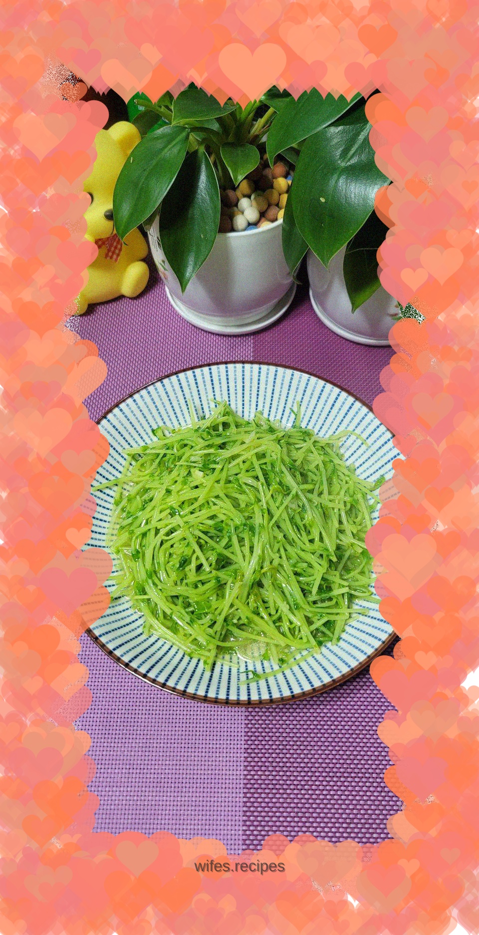Stir-fried pea sprouts