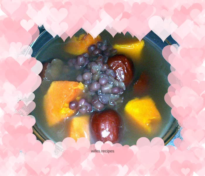 Red bean, papaya and red date soup