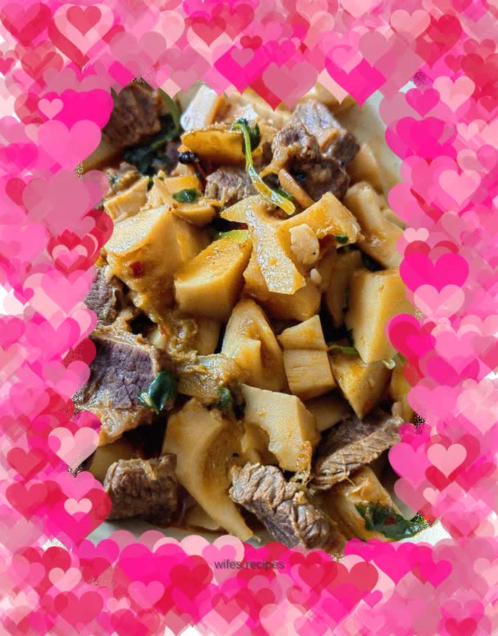 Grilled beef brisket with bamboo shoots