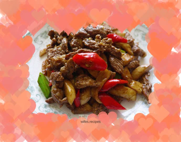 Shredded Pork with King Oyster Mushroom in Oyster Sauce