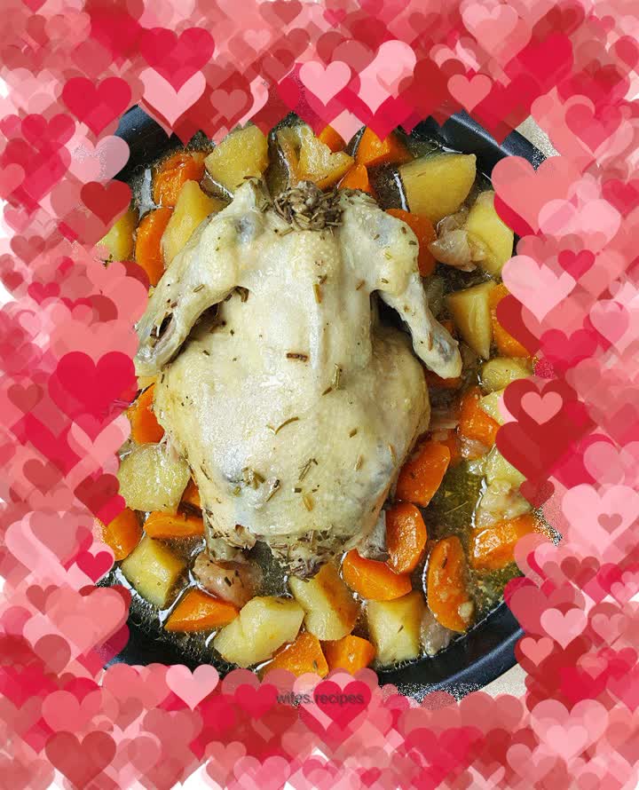 Lemon stewed chicken without water