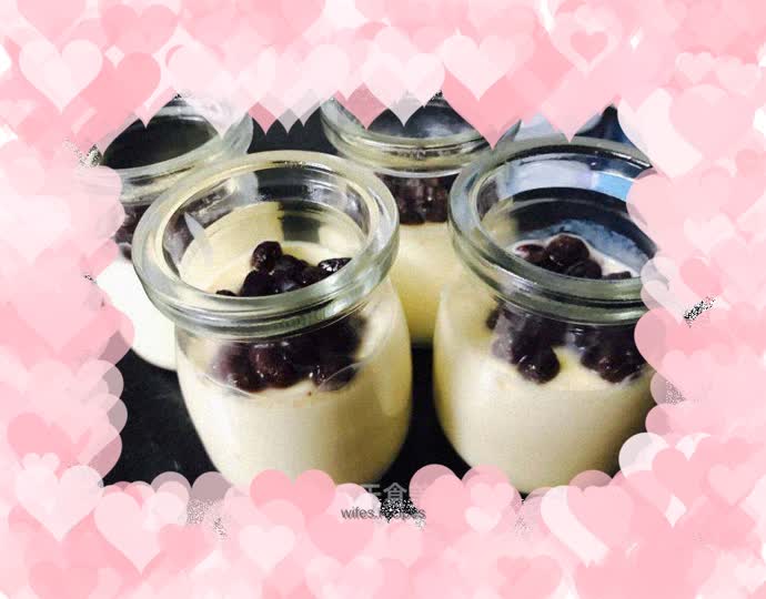 Honey bean milk egg pudding