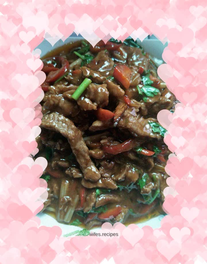 Stir-fried shredded beef