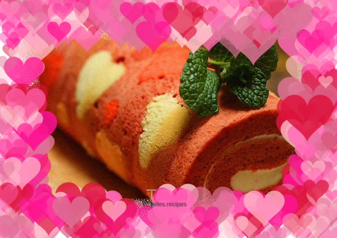 Heartwarming------Red Yeast Love Cake Roll