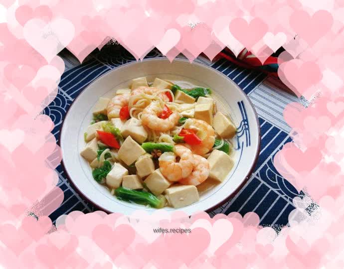 Bok Choy, Shrimp and Tofu Noodles