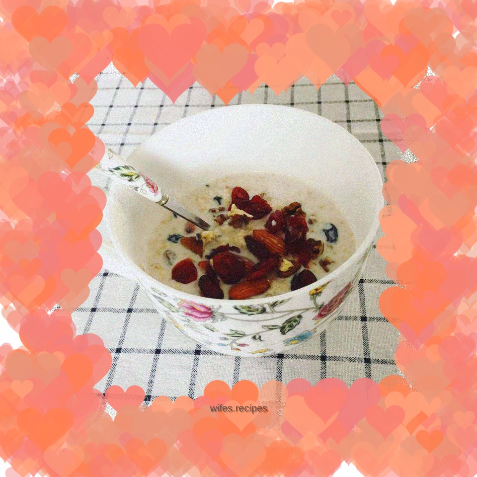 Cranberry milky oatmeal