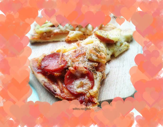 Hawaiian style pizza