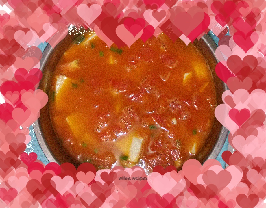 Tomato and tofu soup