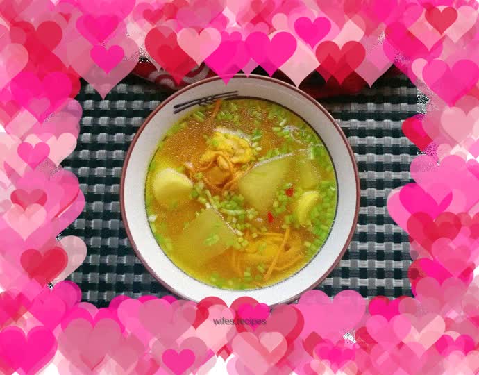 Yam, Winter Melon, Cordyceps Flower and Chicken Leg Soup