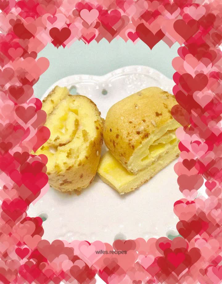 Sponge meat floss cake roll
