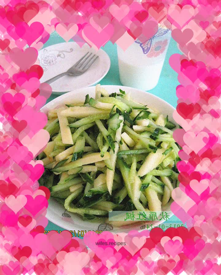 Super simple cantaloupe-flavored cucumber mix