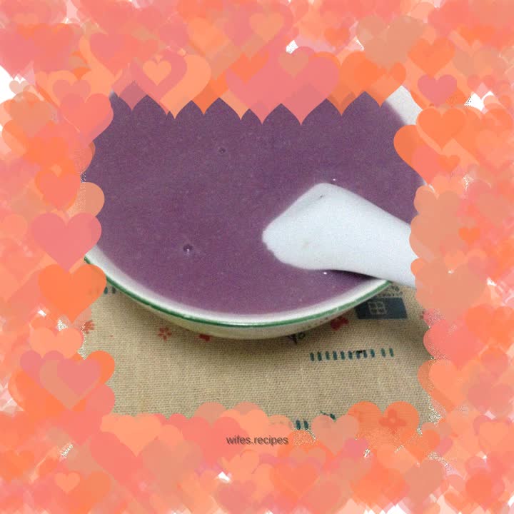 Purple sweet potato oatmeal paste