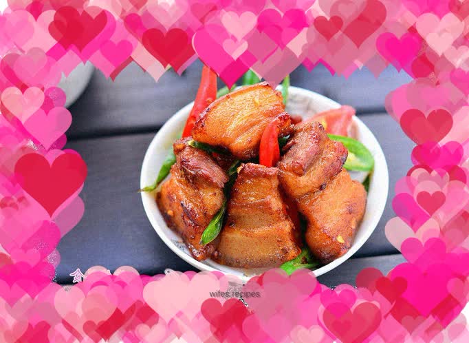 The most spicy dish to go with the meal-----pork belly with pepper