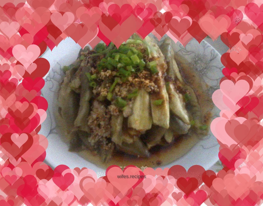 Hand-shred eggplant strips