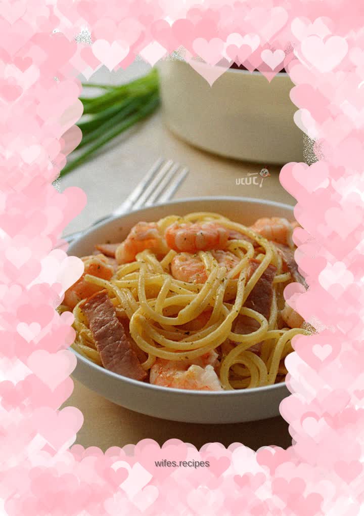 Cheese Shrimp Ball Pasta