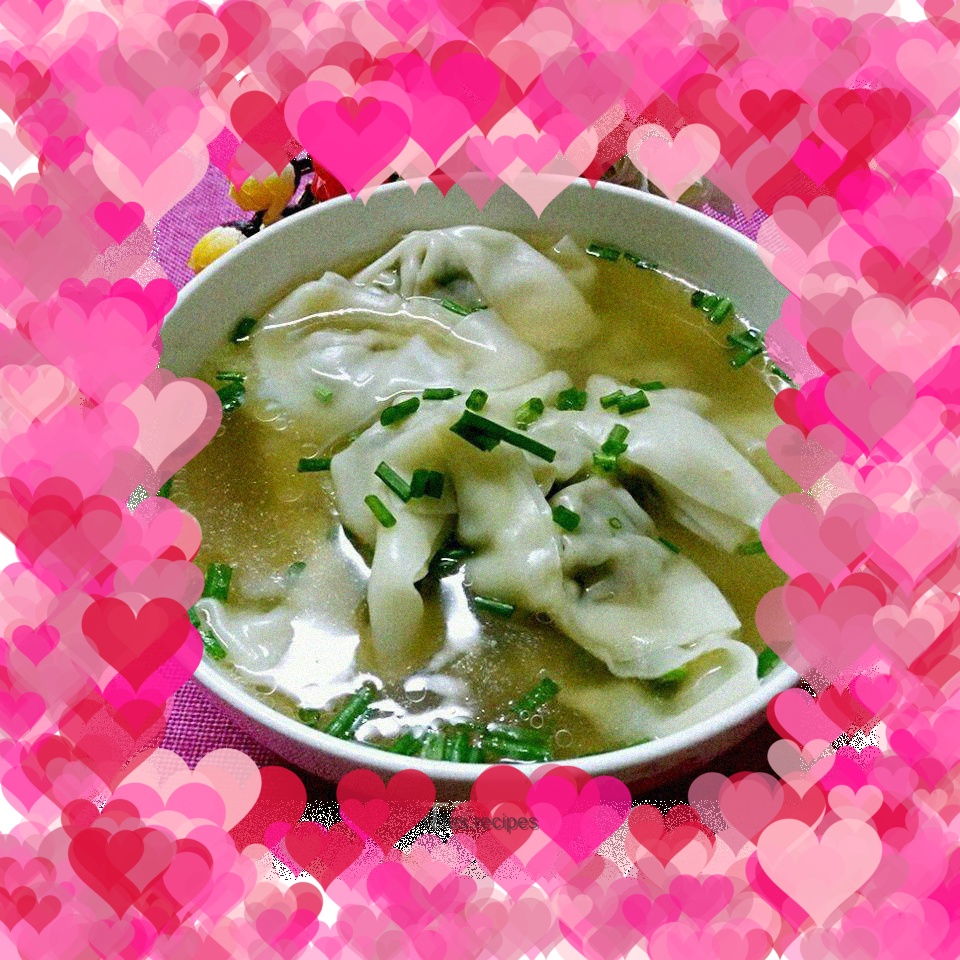 Shepherd's purse and pork wontons