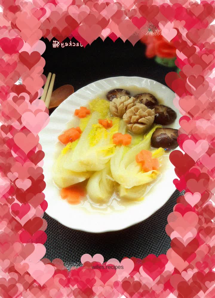 Three Fresh Baby Cabbage