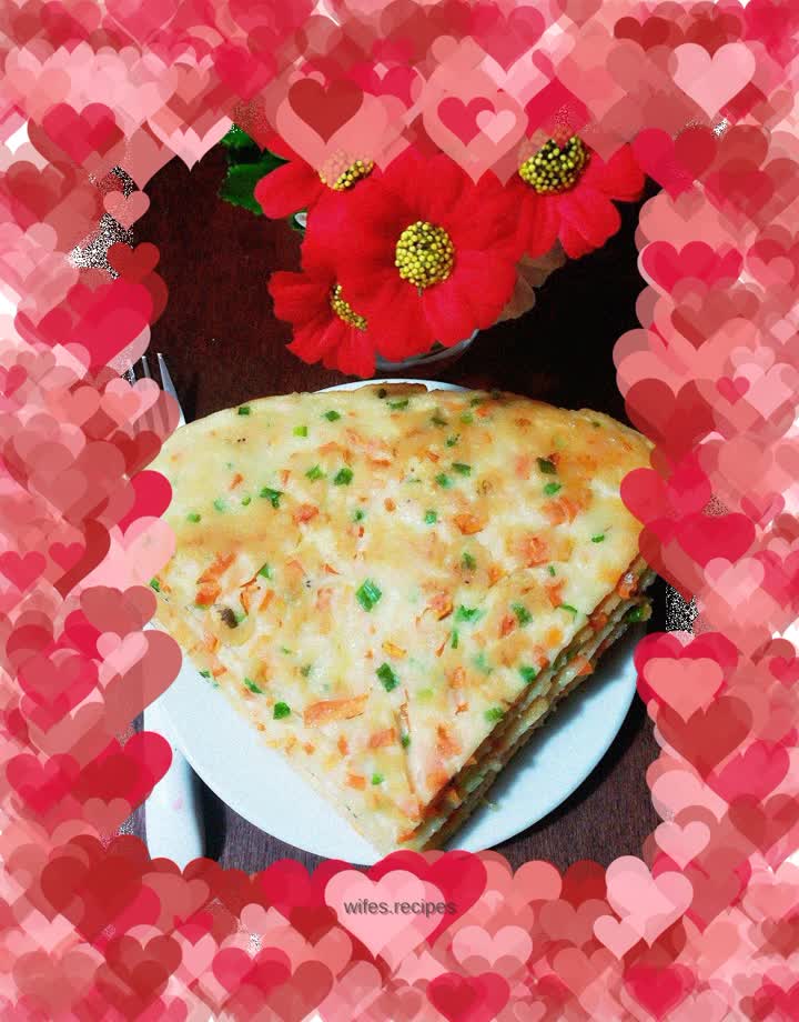 Carrot and shrimp skin egg pancake