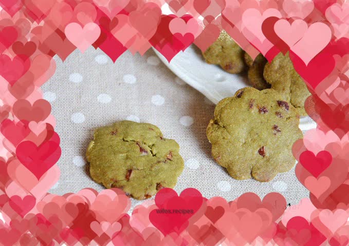 Cranberry Matcha Cookies