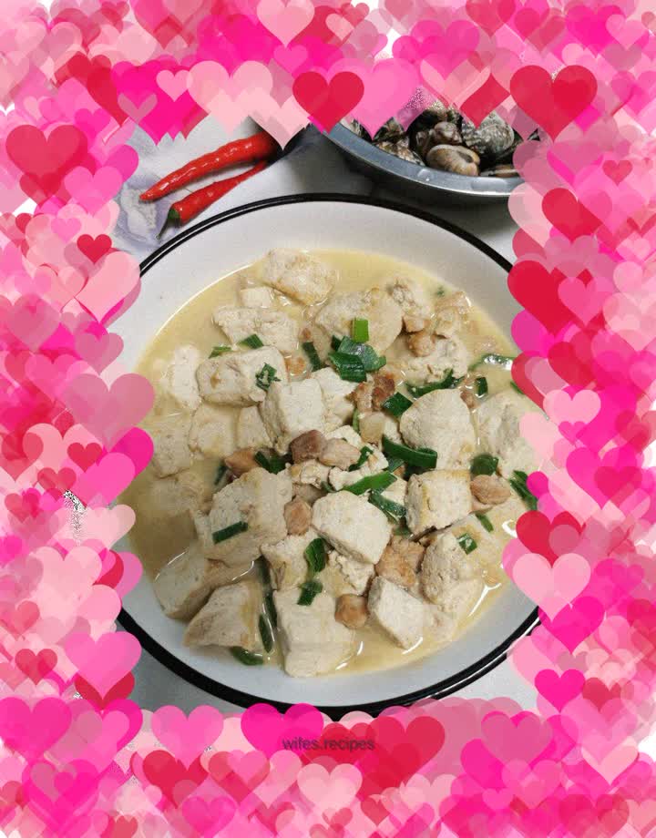 Stewed tofu with diced meat