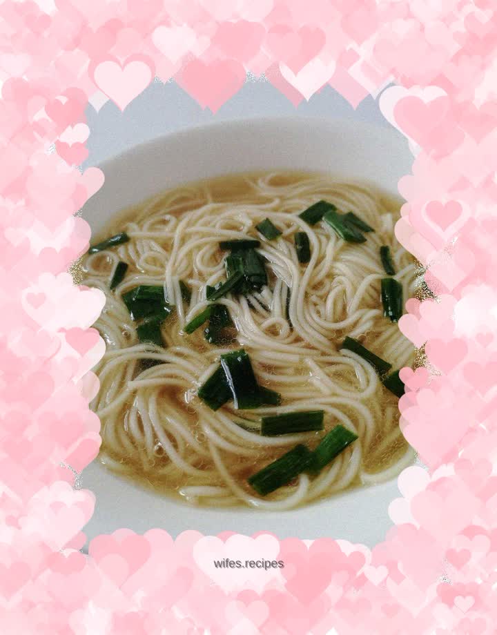Scallion noodle soup