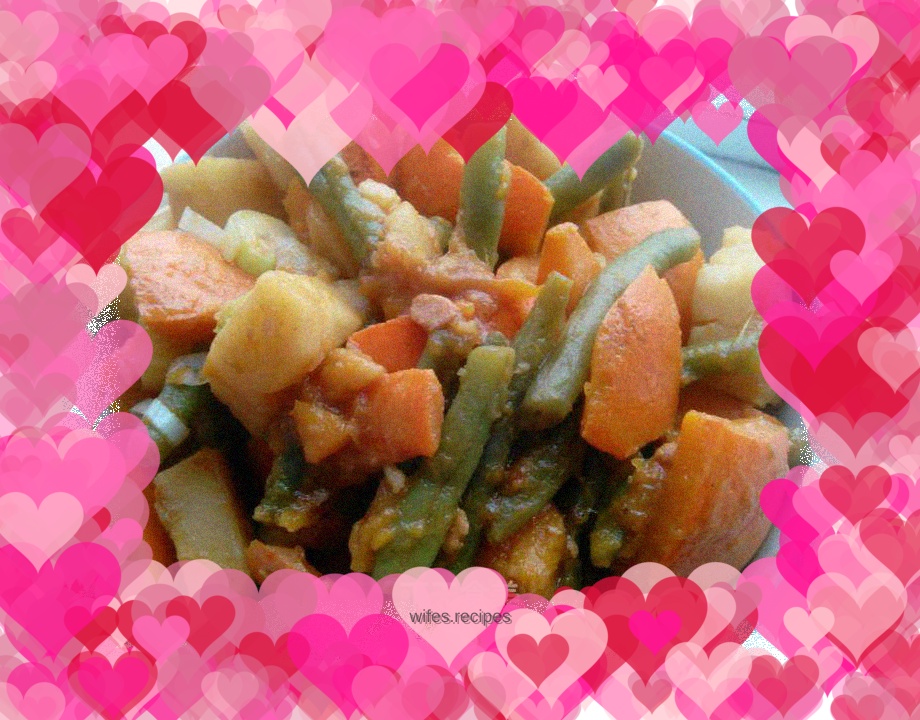 Stewed potatoes with small pumpkin