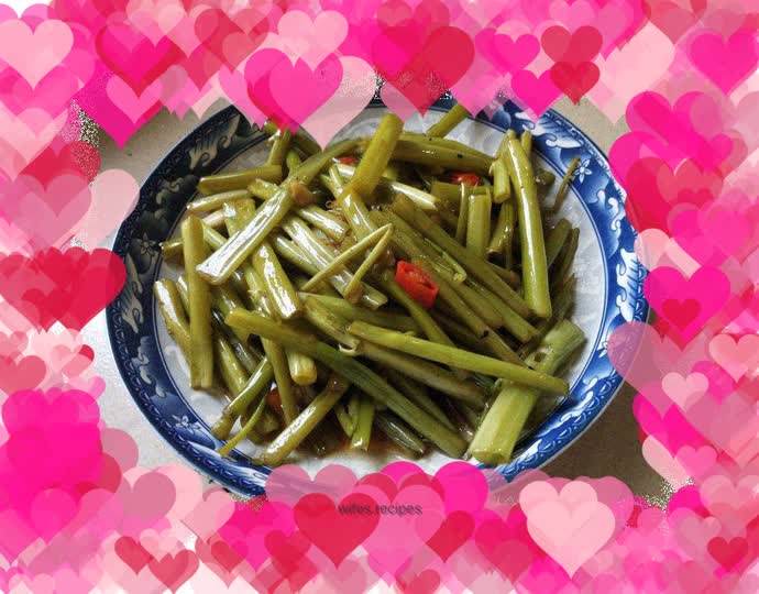 Hot and sour water spinach stems