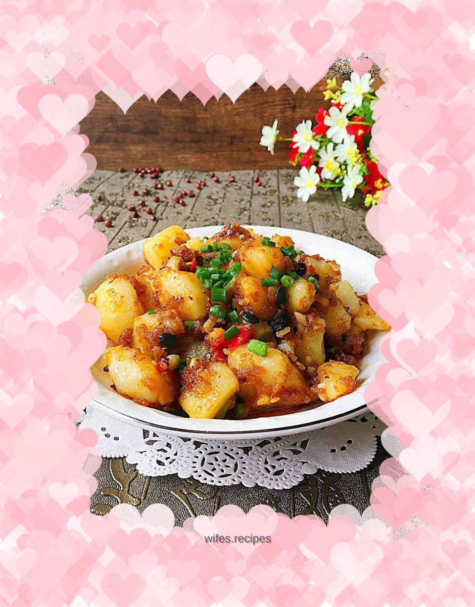 Black soy rice crispy potato