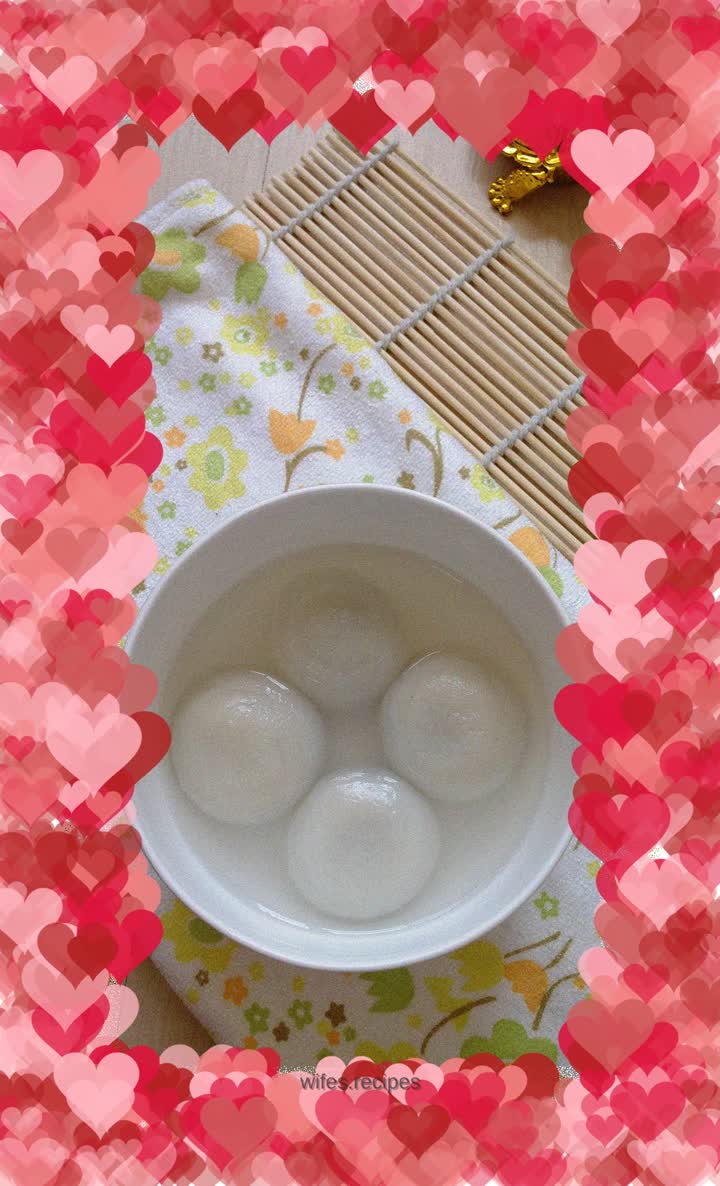 Black sesame glutinous rice balls---low sugar and oil version