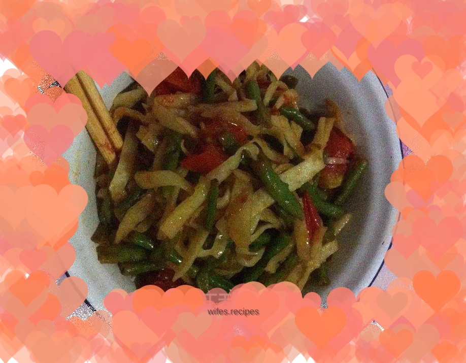 Homemade fried pancake shreds