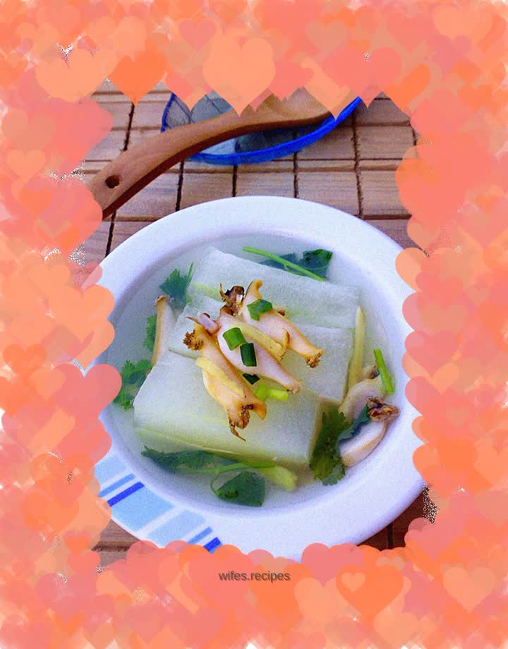 Abalone slices and winter melon soup