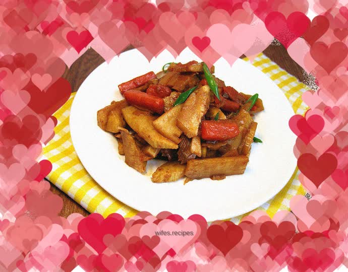 Braised spring bamboo shoots in oil